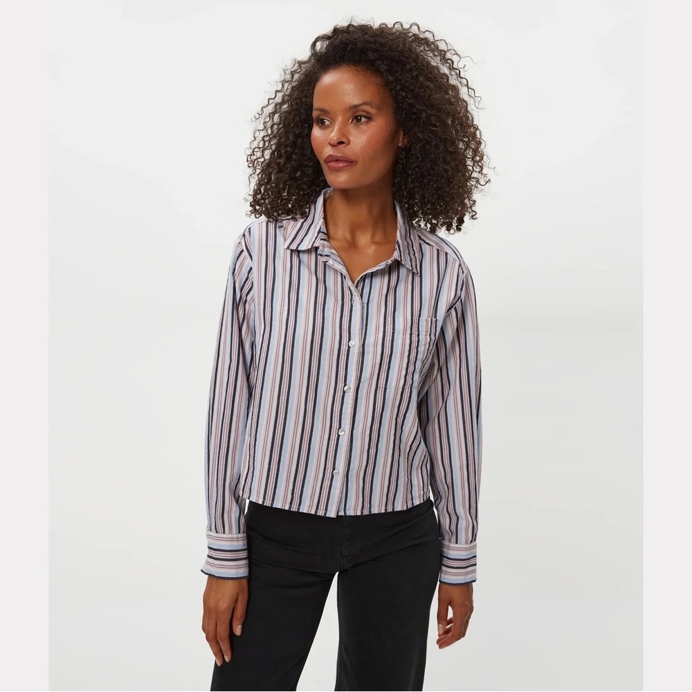 Michael Stars Multicolor Striped Button-Down Shirt